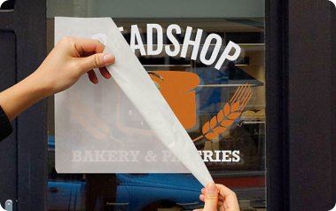 Business decals for storefronts