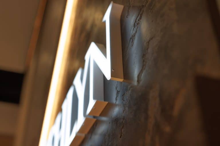 illuminated signage install